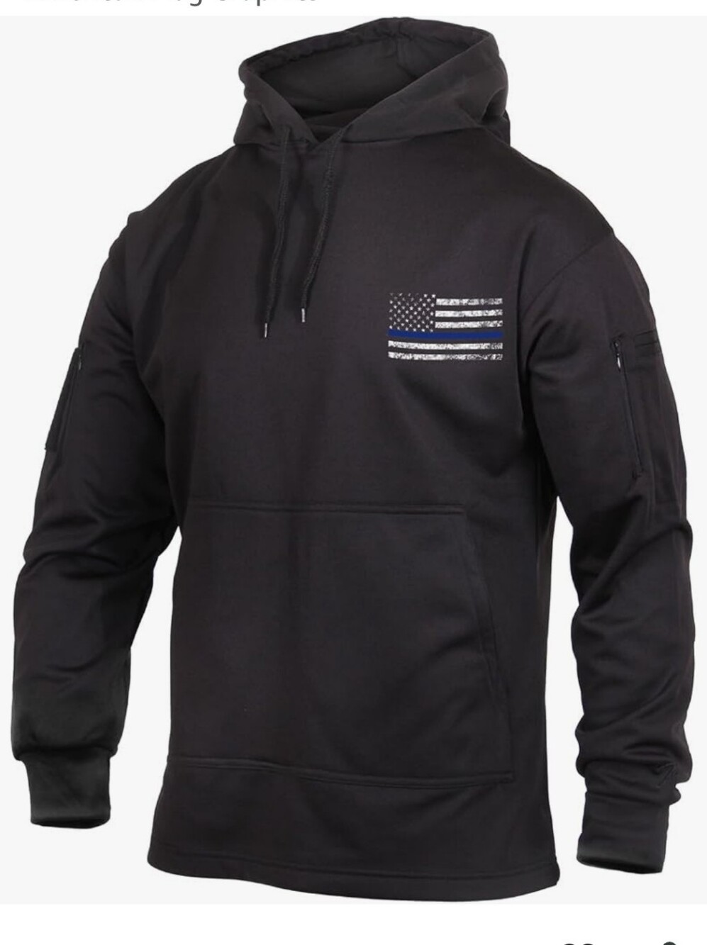Rothco ConcealOps Thin Blue Line Tactical Hoodie Sweatshirt sz MEDIUM